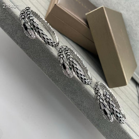 [⭐Mirelle]NEW OBSIDIAN & DIAMOND SERPENT BRACELET