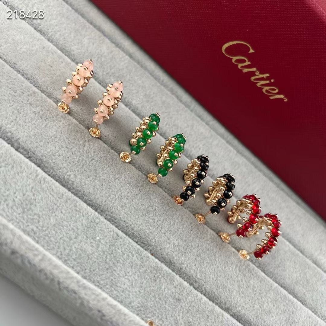 [⭐Mirelle]NEW COLORED GEMSTONE COLLECTION SMALL HOOP EARRINGS