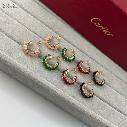 [⭐Mirelle]NEW COLORED GEMSTONE COLLECTION SMALL HOOP EARRINGS