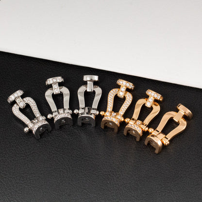 [⭐Mirelle]FORCE LARGE HORSESHOE FULL DIAMOND BRACELET GOLD