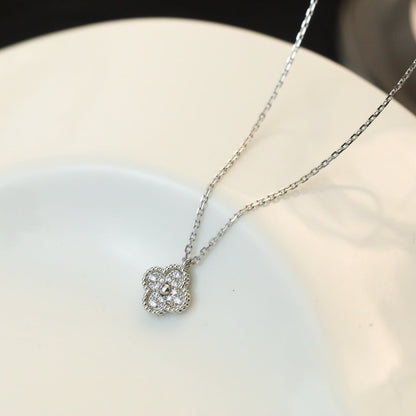 [⭐Mirelle]CLOVER MINI 9.5MM PENDANT DIAMOND NECKLACE