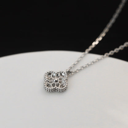 [⭐Mirelle]CLOVER MINI 9.5MM PENDANT DIAMOND NECKLACE