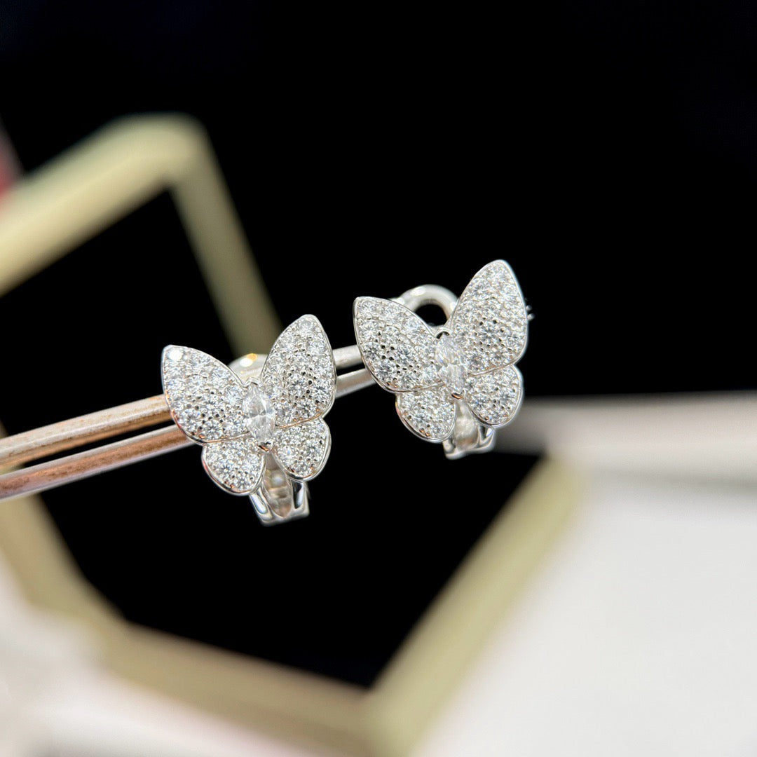 [⭐Mirelle]BUTTERFLY ALL DIAMOND EARRINGS