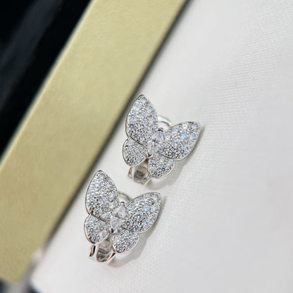 [⭐Mirelle]BUTTERFLY ALL DIAMOND EARRINGS