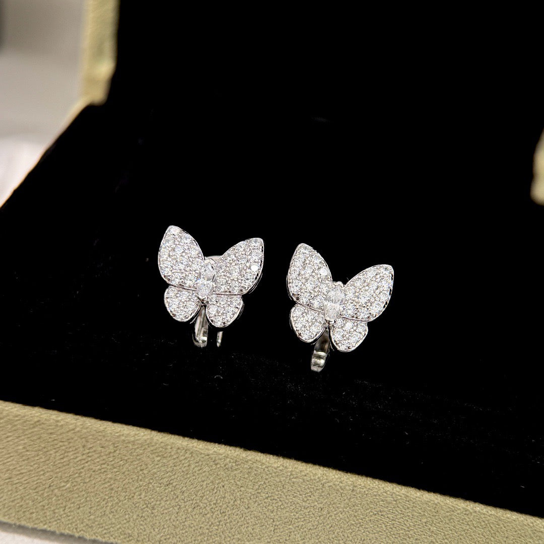 [⭐Mirelle]BUTTERFLY ALL DIAMOND EARRINGS