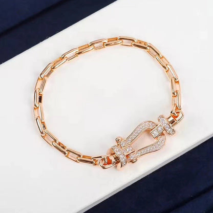 [⭐Mirelle]FORCE LARGE HORSESHOE CLASP  METAL BRACELET