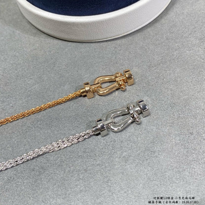 [⭐Mirelle]FORCE SMALL HORSESHOE  DIAMOND CHAIN ROPE BRACELET