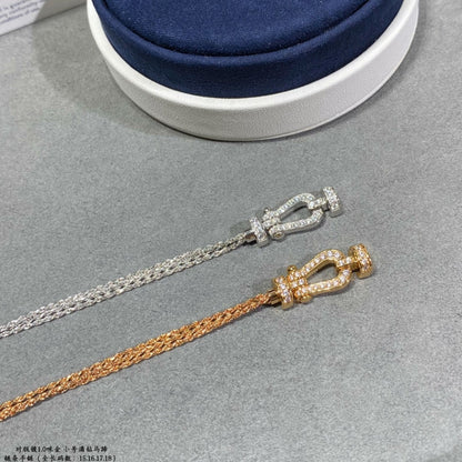 [⭐Mirelle]FORCE SMALL HORSESHOE  DIAMOND CHAIN ROPE BRACELET