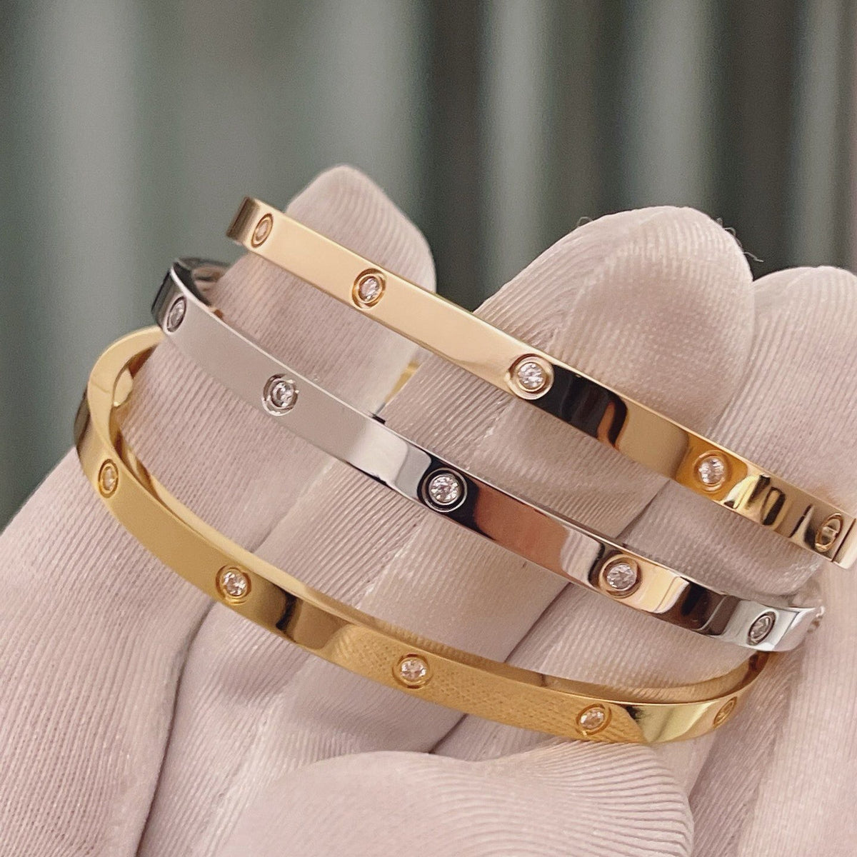 [⭐Mirelle]LOVE BRACELET 3.65MM 10 DIAMONDS