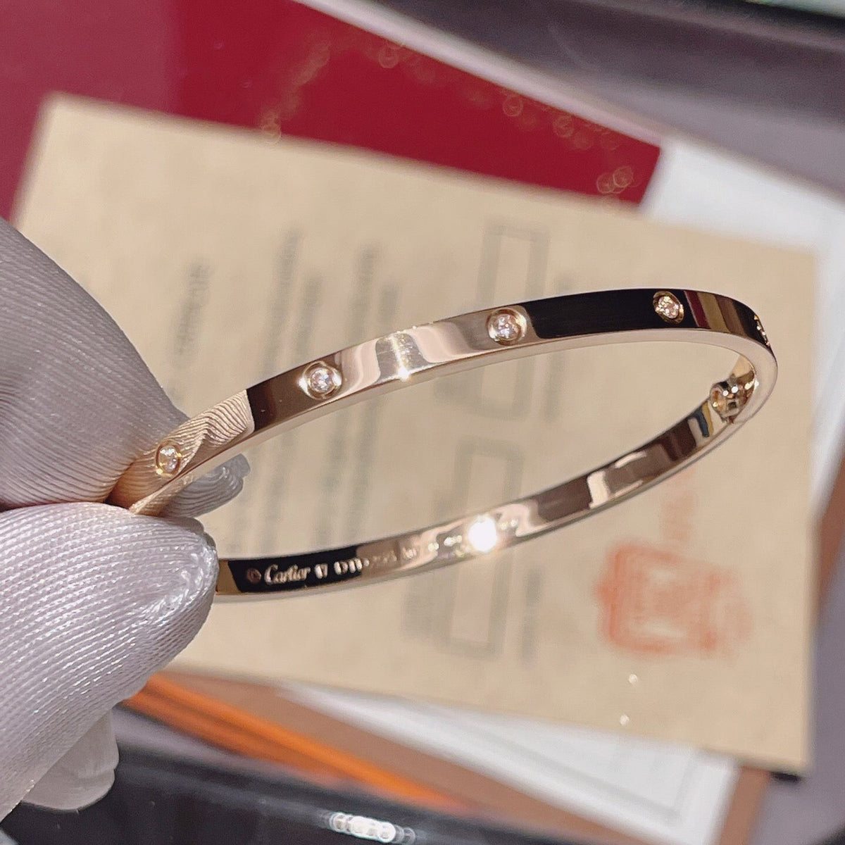 [⭐Mirelle]LOVE BRACELET 3.65MM 10 DIAMONDS