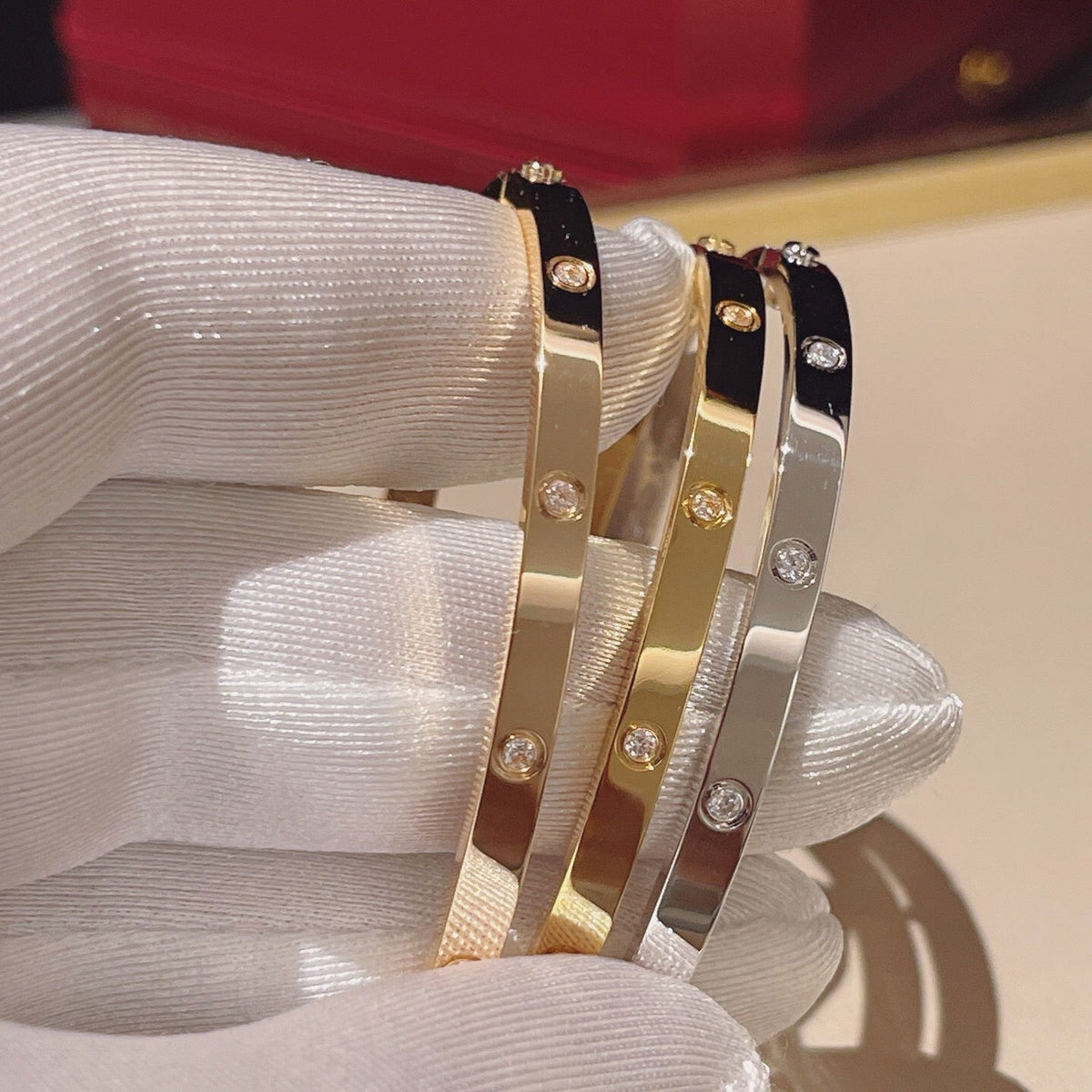 [⭐Mirelle]LOVE BRACELET 3.65MM 10 DIAMONDS
