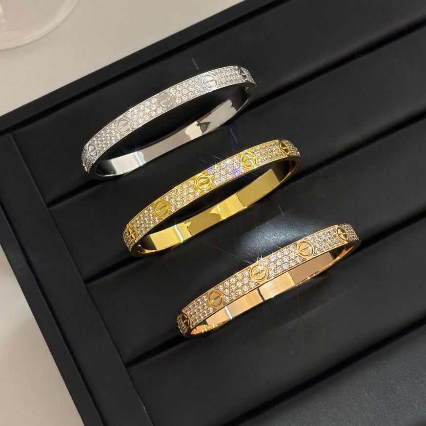 [⭐Mirelle]LOVE BRACELET 6.1MM DIAMOND-PAVED