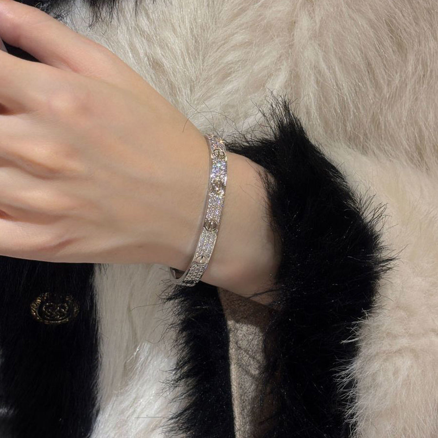 [⭐Mirelle]LOVE BRACELET 6.1MM DIAMOND-PAVED