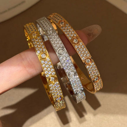 [⭐Mirelle]LOVE BRACELET 6.1MM DIAMOND-PAVED 10 BIG DIAMONDS