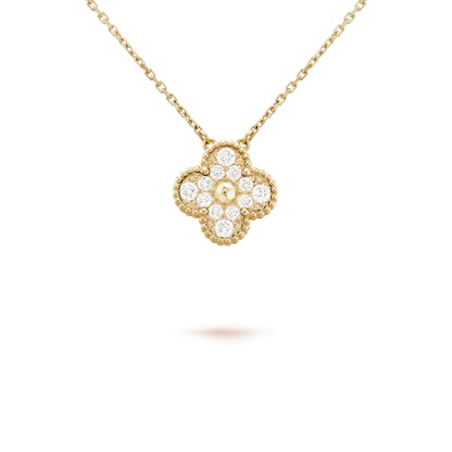 [⭐Mirelle]CLOVER 15MM DIAMOND SINGLE FLOWER NECKLACE