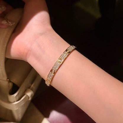 [⭐Mirelle]LOVE BRACELET 6.1MM DIAMOND-PAVED 10 BIG DIAMONDS