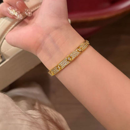 [⭐Mirelle]LOVE BRACELET 6.1MM DIAMOND-PAVED 10 BIG DIAMONDS