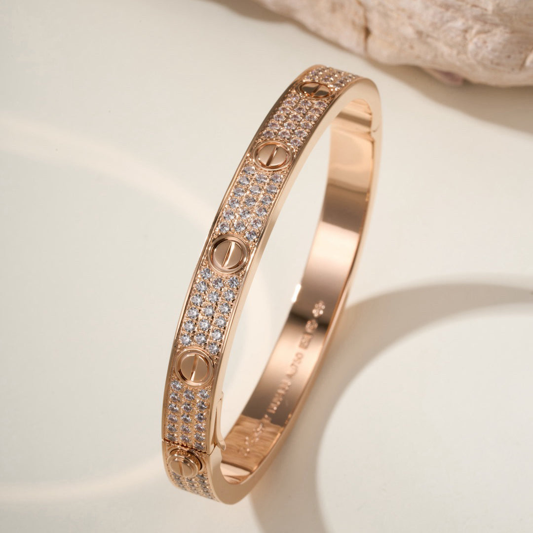 [⭐Mirelle]LOVE BRACELET 6.1MM DIAMOND-PAVED