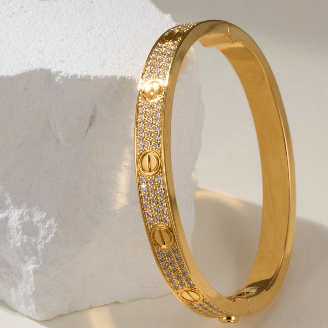 [⭐Mirelle]LOVE BRACELET 6.1MM DIAMOND-PAVED