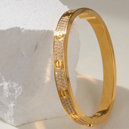 [⭐Mirelle]LOVE BRACELET 6.1MM DIAMOND-PAVED