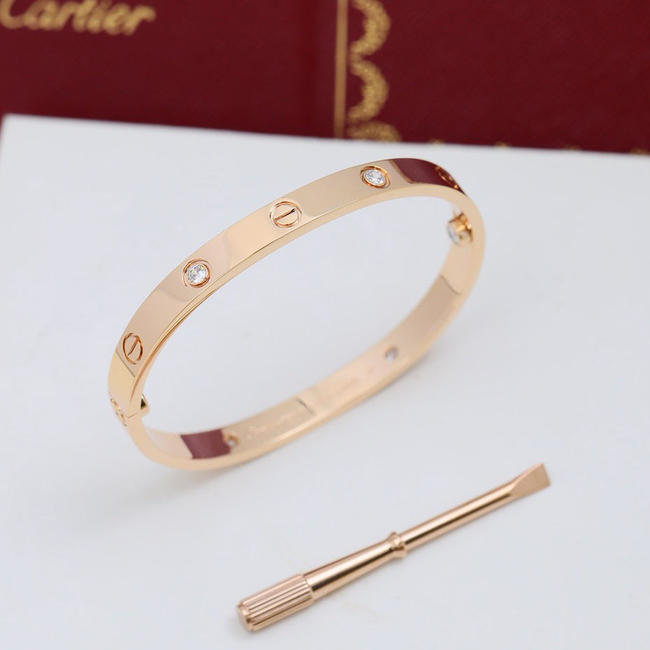 [⭐Mirelle]LOVE BRACELET 6.1MM 4 DIAMONDS