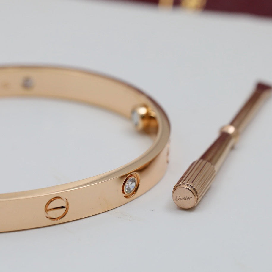 [⭐Mirelle]LOVE BRACELET 6.1MM 4 DIAMONDS
