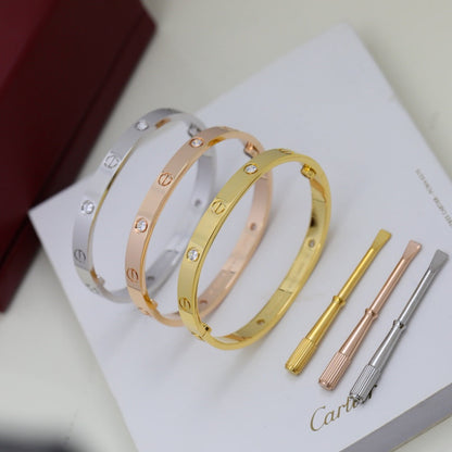 [⭐Mirelle]LOVE BRACELET 6.1MM 4 DIAMONDS