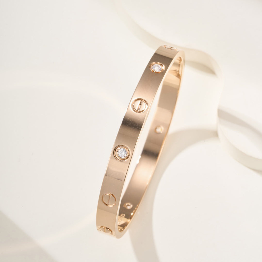 [⭐Mirelle]LOVE BRACELET 6.1MM 4 DIAMONDS
