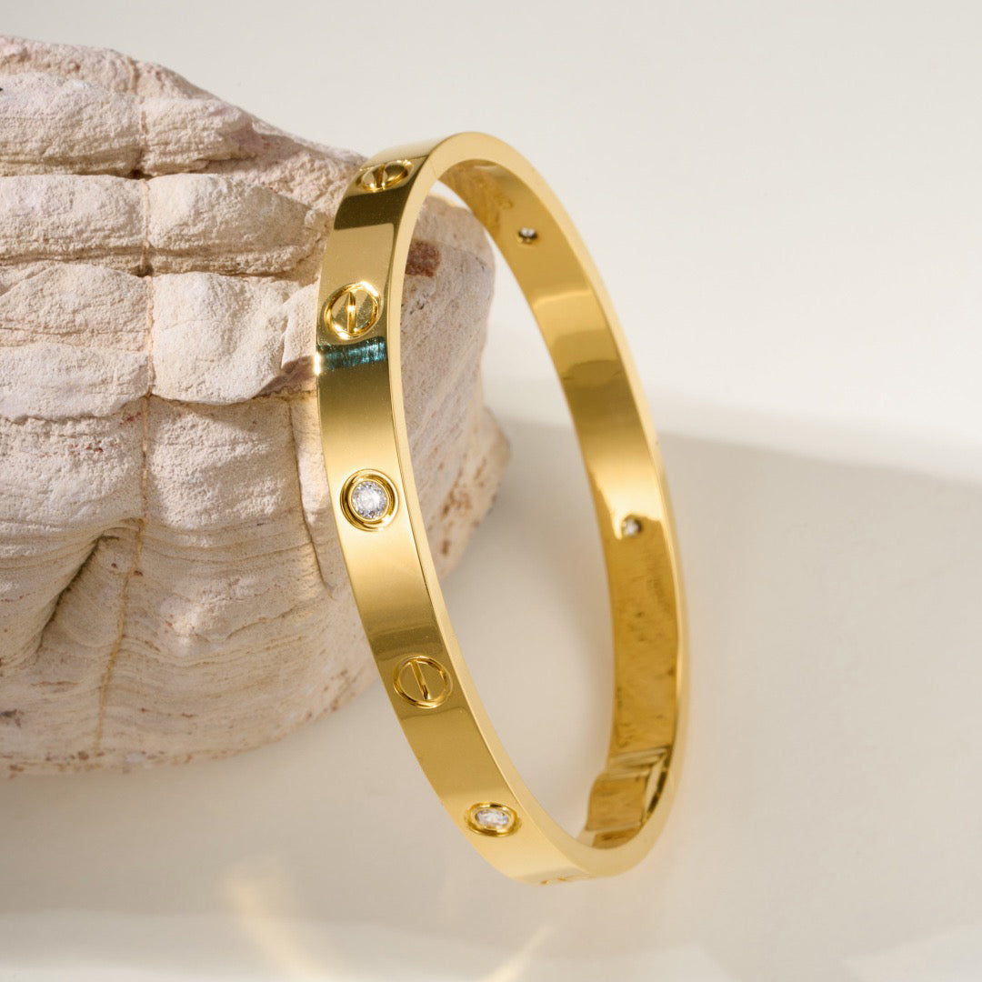 [⭐Mirelle]LOVE BRACELET 6.1MM 4 DIAMONDS