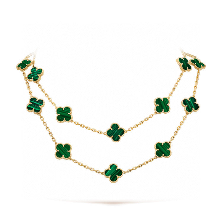 [⭐Mirelle]CLOVER 20 MOTIFS MALACHITE GOLD