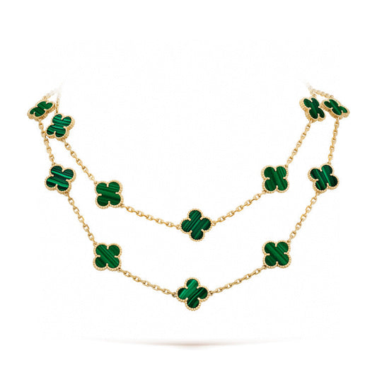 [⭐Mirelle]CLOVER 20 MOTIFS MALACHITE GOLD