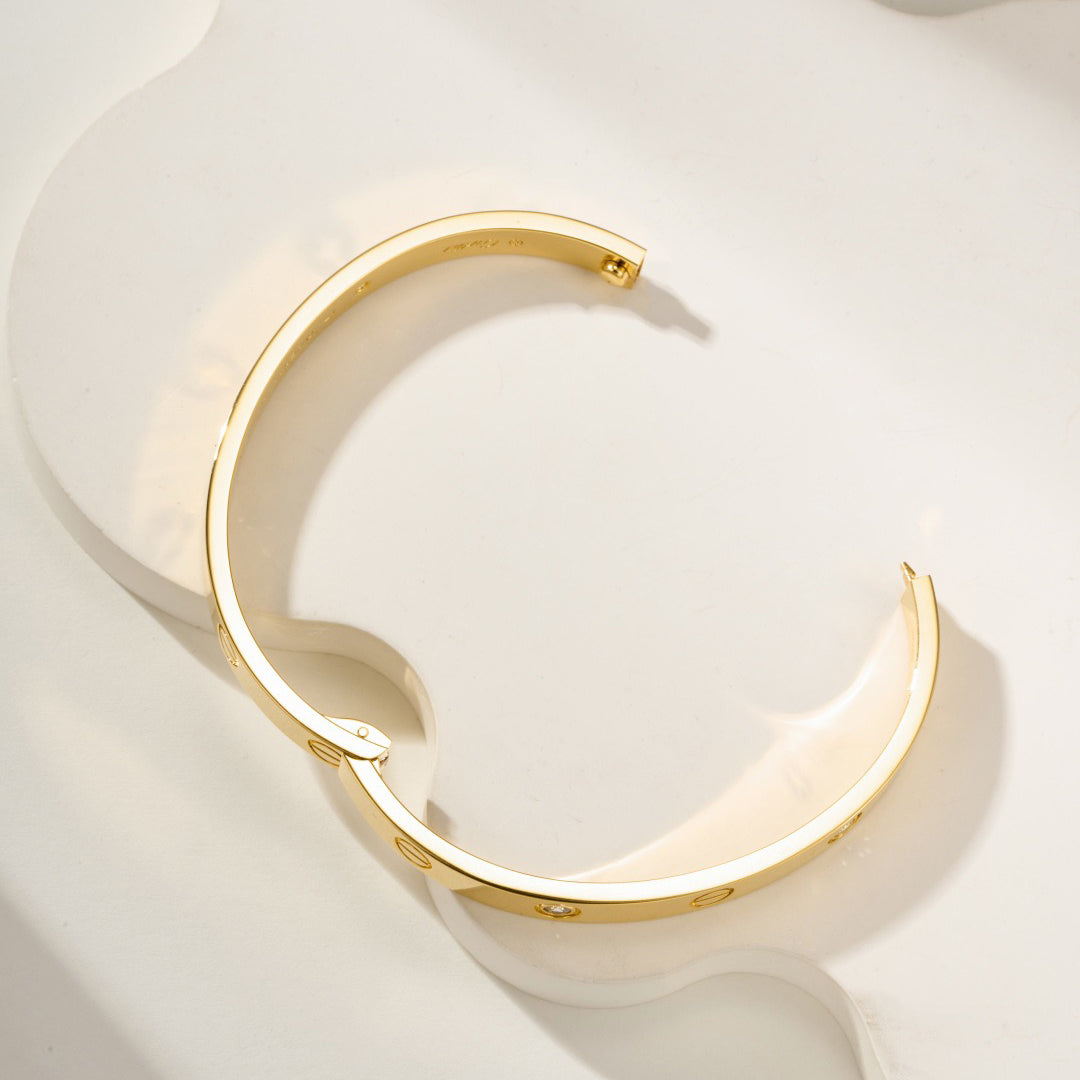 [⭐Mirelle]LOVE BRACELET 6.1MM 4 DIAMONDS
