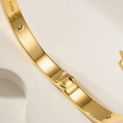 [⭐Mirelle]LOVE BRACELET 6.1MM 4 DIAMONDS