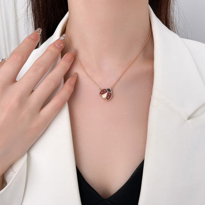 [⭐Mirelle]LUCKY  CARNELIANS LADYBUG NECKLACE
