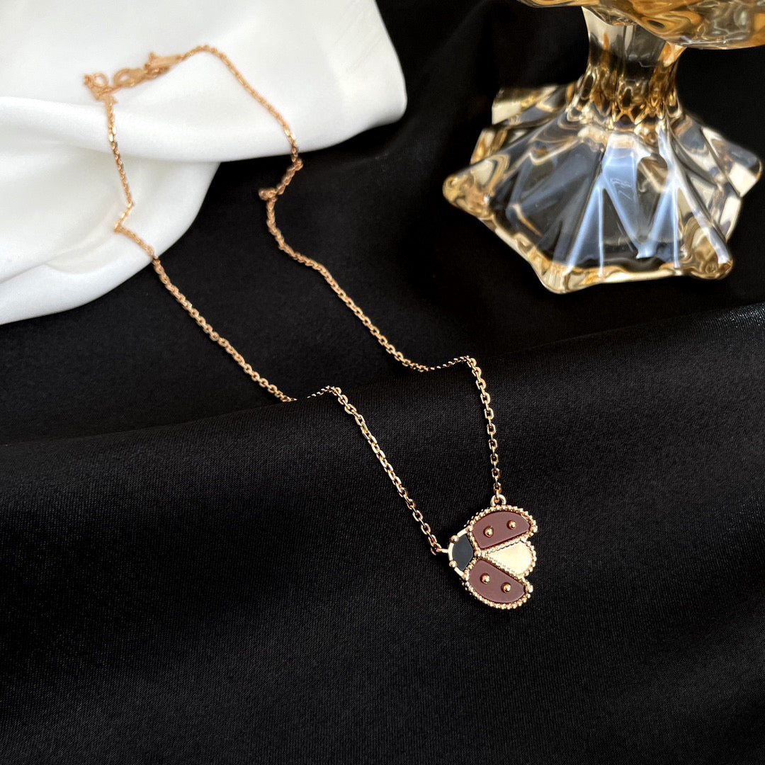 [⭐Mirelle]LUCKY  CARNELIANS LADYBUG NECKLACE