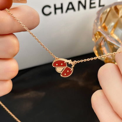 [⭐Mirelle]LUCKY  CARNELIANS LADYBUG NECKLACE