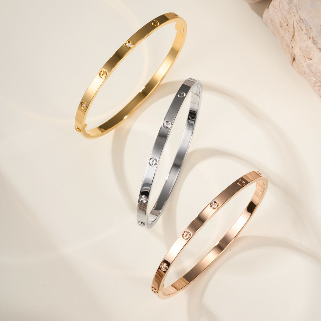 [⭐Mirelle]LOVE BRACELET 3.65MM 6 DIAMONDS