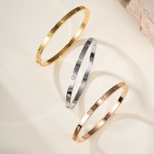 [⭐Mirelle]LOVE BRACELET 3.65MM 6 DIAMONDS