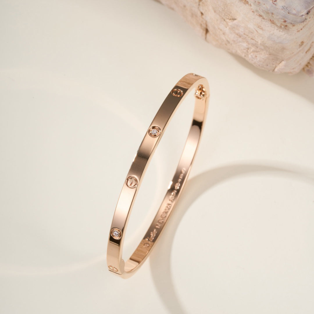 [⭐Mirelle]LOVE BRACELET 3.65MM 6 DIAMONDS