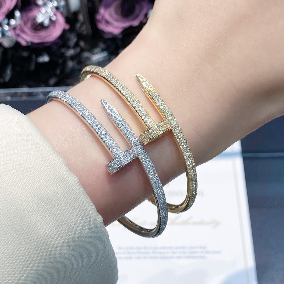 [⭐Mirelle]JUSTE BRACELET 3.5MM ALL DIAMONDS