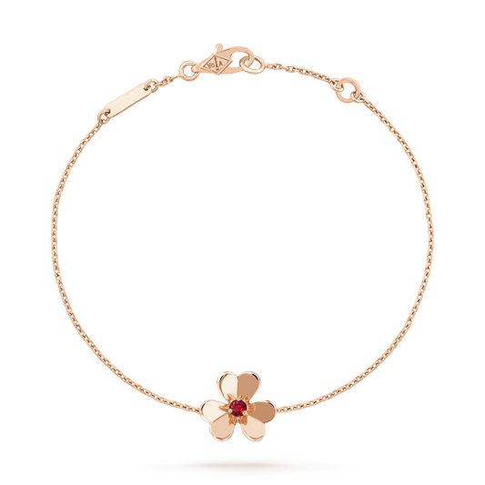 [⭐Mirelle]FRIVOLE GOLD FLOWER PINK MALACHITE BRACELET