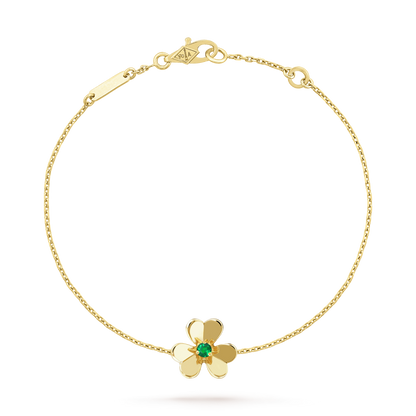 [⭐Mirelle]FRIVOLE GOLD FLOWER PINK MALACHITE BRACELET