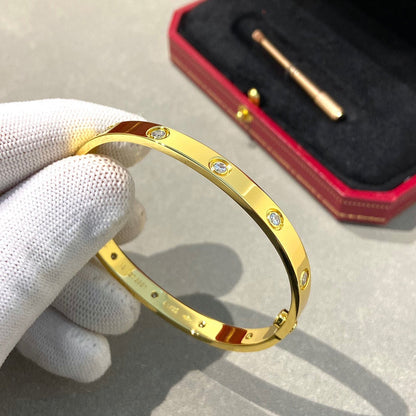 [⭐Mirelle]LOVE BRACELET 6.1MM 10 DIAMONDS