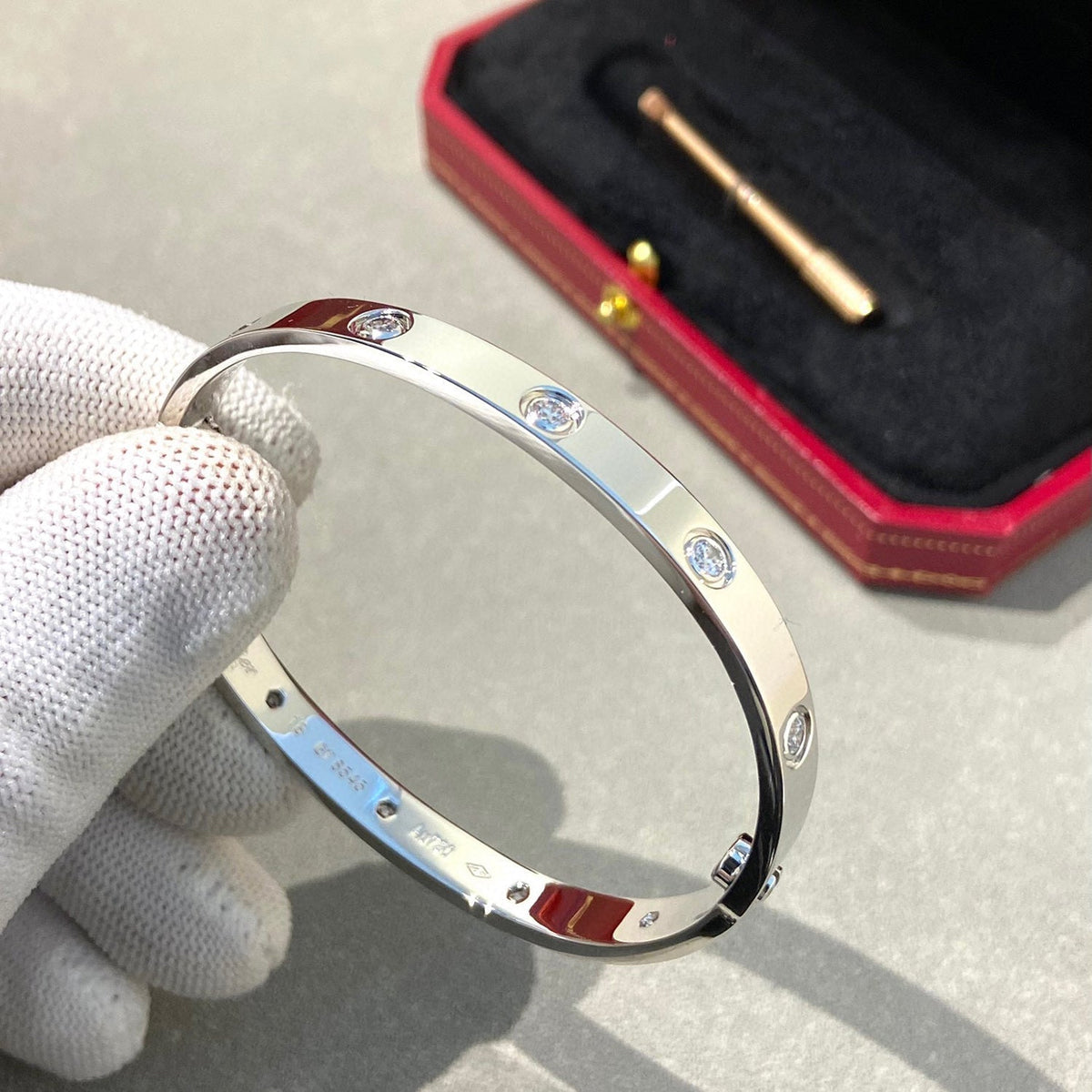 [⭐Mirelle]LOVE BRACELET 6.1MM 10 DIAMONDS