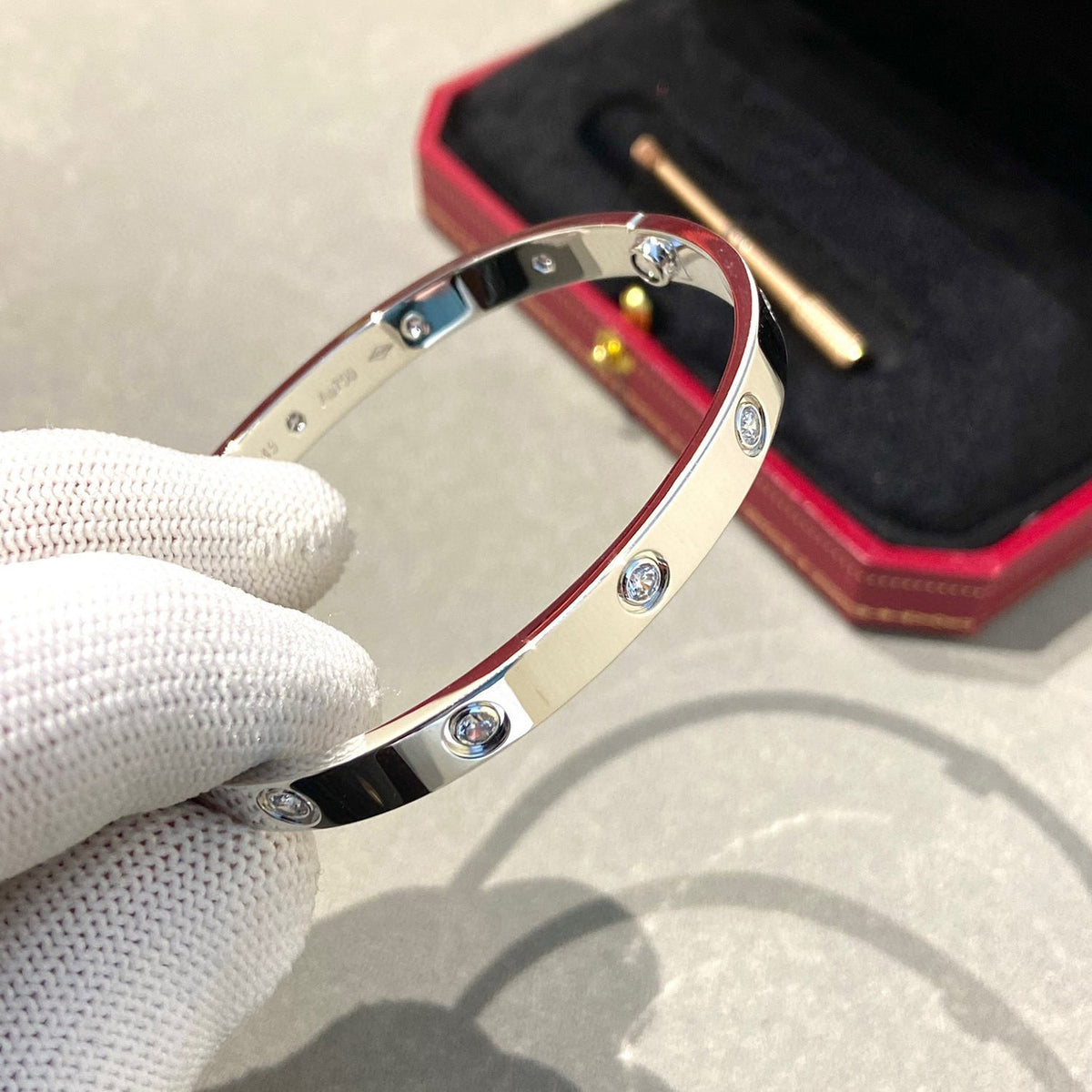 [⭐Mirelle]LOVE BRACELET 6.1MM 10 DIAMONDS