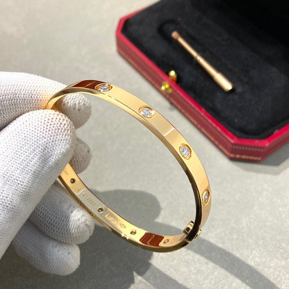[⭐Mirelle]LOVE BRACELET 6.1MM 10 DIAMONDS