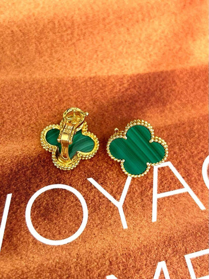 [⭐Mirelle] CLOVER LARGE (20mm) 1 MOTIFS GREENER MOP STUD EARRINGS