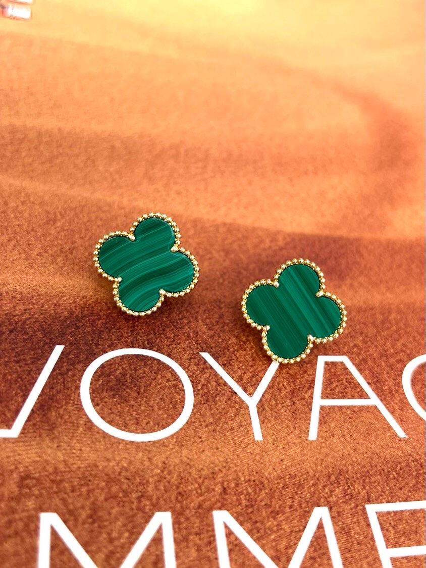 [⭐Mirelle] CLOVER LARGE (20mm) 1 MOTIFS GREENER MOP STUD EARRINGS