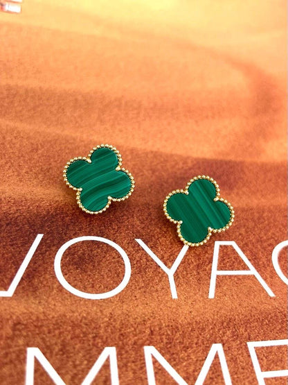 [⭐Mirelle] CLOVER LARGE (20mm) 1 MOTIFS GREENER MOP STUD EARRINGS