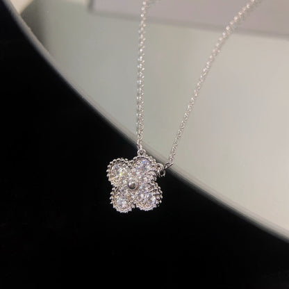 [⭐Mirelle]CLOVER 15MM DIAMOND SINGLE FLOWER NECKLACE